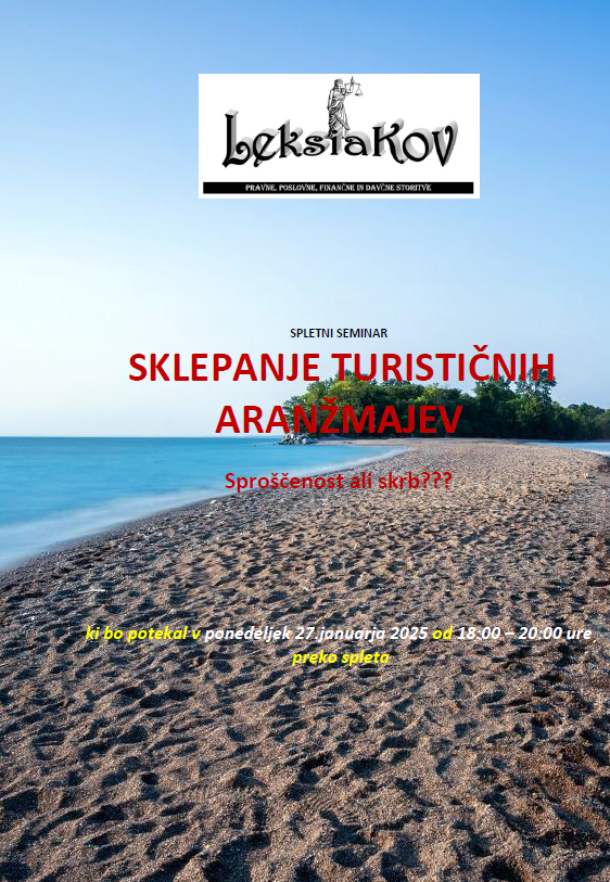 SKLEPANJE TURISTIČNIH ARANŽMAJEV