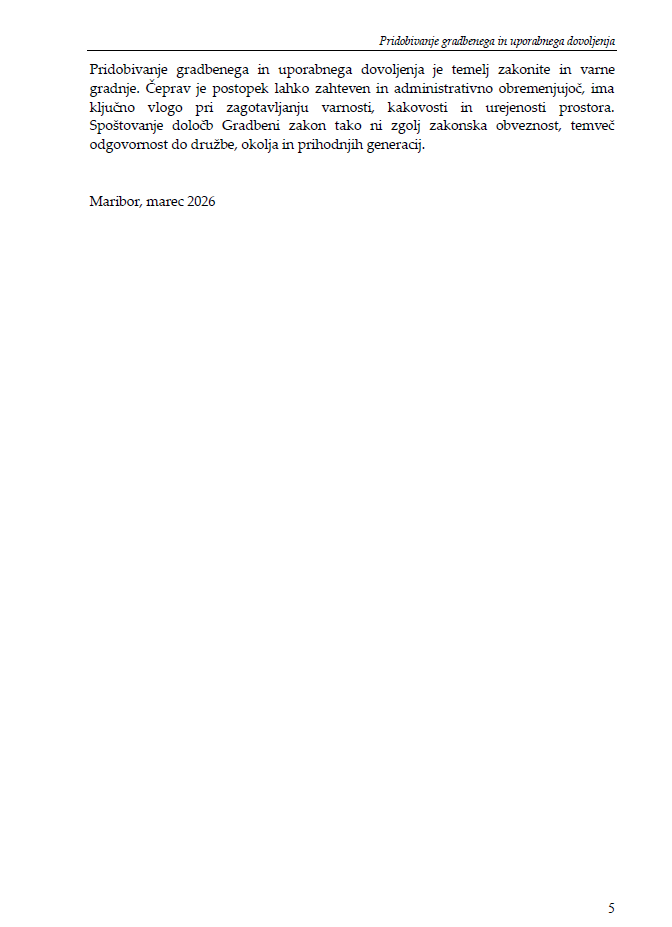 PRIDOBIVANJE GRADBENEGA IN UPORABNEGA DOVOLJENJA - slika 6