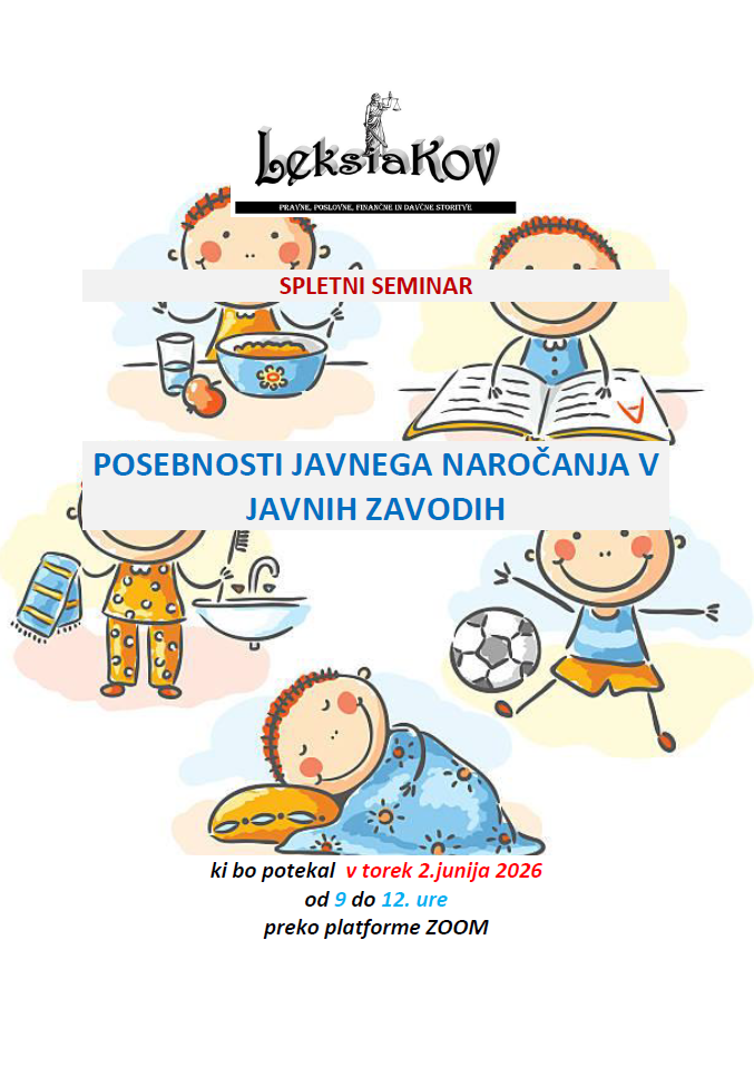 POSEBNOSTI JAVNEGA NAROČANJA V JAVNIH ZAVODIH